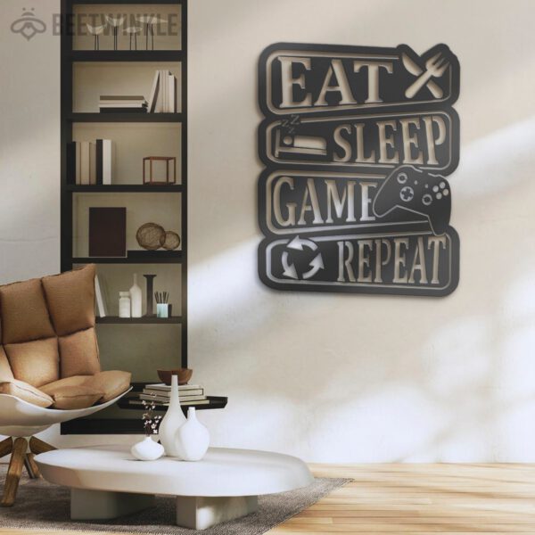 Eat-Sleep-Game-Repeat-Metal-Wall-Art-LED-Light-1