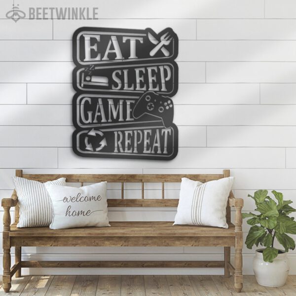 Eat-Sleep-Game-Repeat-Metal-Wall-Art-LED-Light-5-1