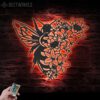 Floral-Bee-Metal-Wall-Art-LED-Light-6