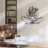 Floral-Book-Reading-Line-Art-Metal-Wall-Art-LED-Light-7