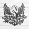 Floral-Swan-Metal-Wall-Art-LED-Light-3