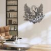 Floral-Swan-Metal-Wall-Art-LED-Light-8