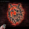 Floral-Wolf-Metal-Wall-Art-LED-Light-8