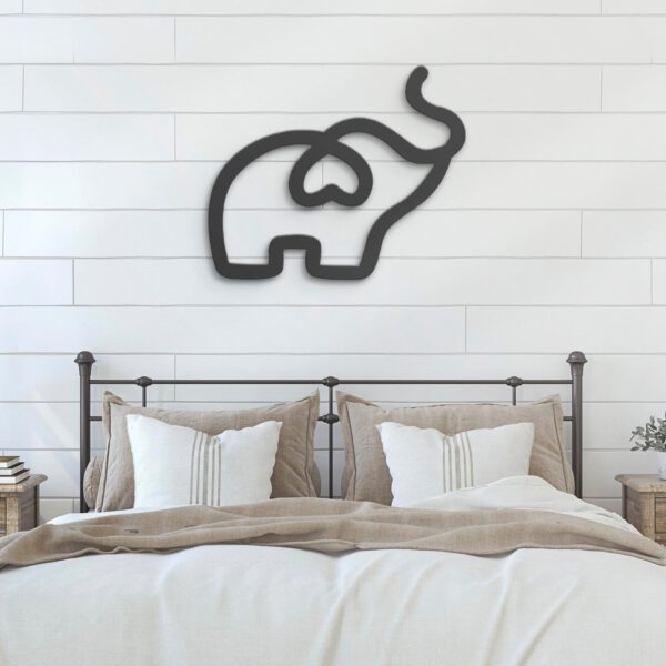 Friendship-Elephant-Heart-Love-Metal-Wall-Art-LED-Light-7