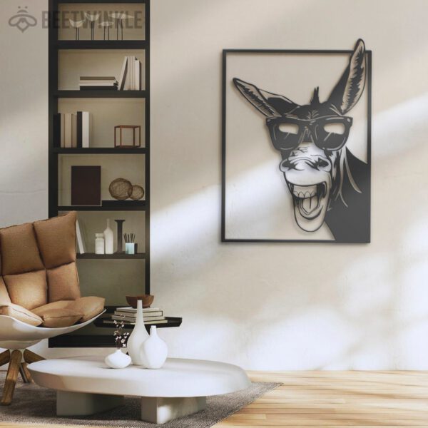 Funny-Glasses-Donkey-Farmhouse-Metal-Wall-Art-LED-Light-4