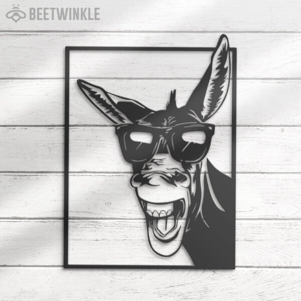 Funny-Glasses-Donkey-Farmhouse-Metal-Wall-Art-LED-Light-5