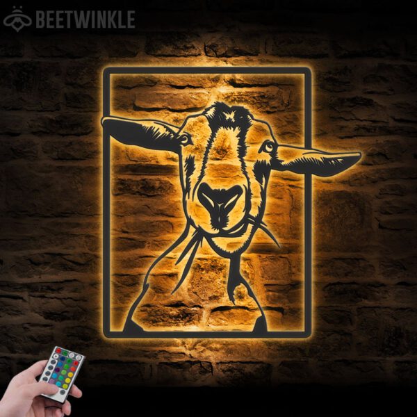 Funny-Goat-Farmhouse-Metal-Wall-Art-LED-Light-5-1