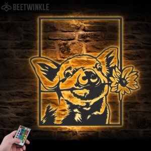 Funny-Pig-Farmhouse-Metal-Wall-Art-LED-Light-3