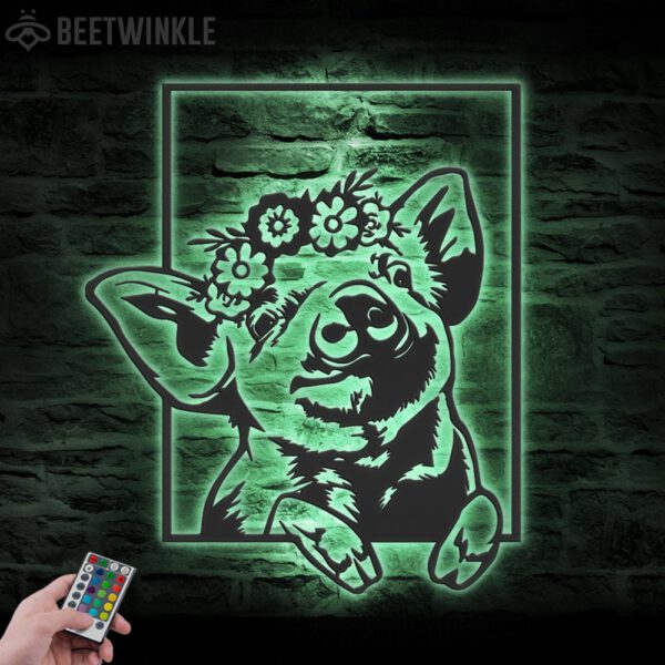 Funny-Pig-Farmhouse-Metal-Wall-Art-LED-Light-4-1