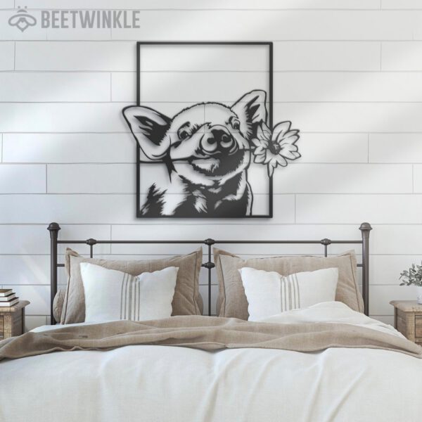 Funny-Pig-Farmhouse-Metal-Wall-Art-LED-Light-4