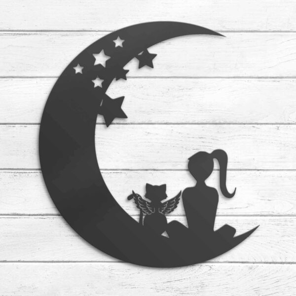 Girl-And-Cat-Angle-Wing-On-The-Moon-Metal-Wall-Art-with-LED-Light-6