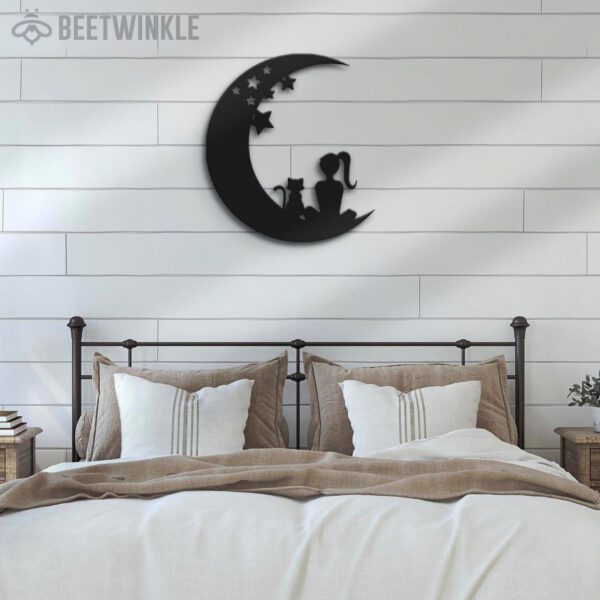 Girl-And-Cat-On-The-Moon-Metal-Wall-Art-with-LED-Light-2-1