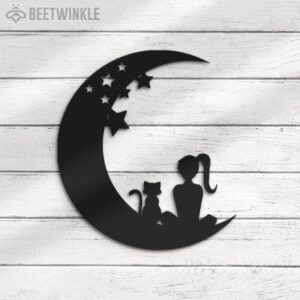 Girl-And-Cat-On-The-Moon-Metal-Wall-Art-with-LED-Light-3-1