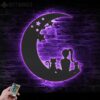 Girl-And-Cat-On-The-Moon-Metal-Wall-Art-with-LED-Light-5