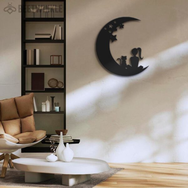 Girl-And-Cat-On-The-Moon-Metal-Wall-Art-with-LED-Light-6-1