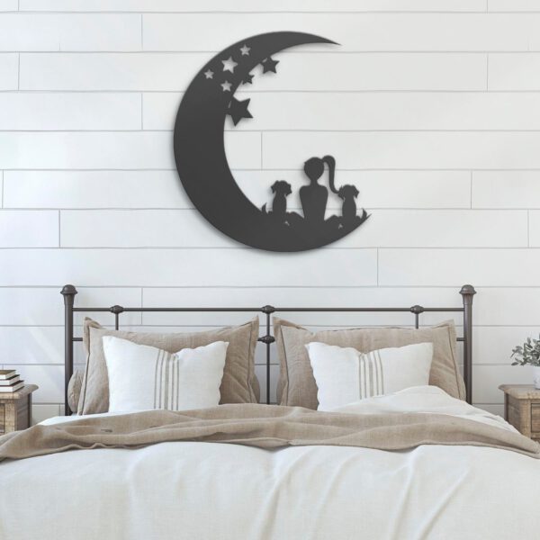 Girl-And-Dog-On-The-Moon-Metal-Wall-Art-with-LED-Light-2