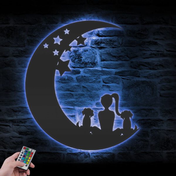 Girl-And-Dog-On-The-Moon-Metal-Wall-Art-with-LED-Light-5