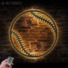 Girl-Baseball-Ball-Metal-Wall-Art-LED-Light-6