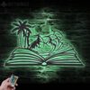 Girl-Beach-Scene-on-the-Book-Lover-Metal-Wall-Art-LED-Light-7