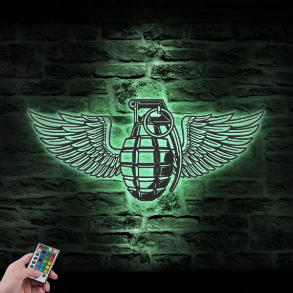 Grenade-Wings-Metal-Wall-Art-LED-Light-2