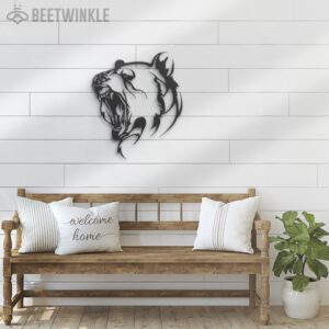 Grizzly-Bear-Metal-Wall-Art-LED-Light-3-4