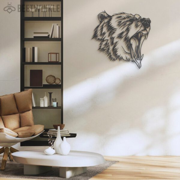 Grizzly-Bear-Metal-Wall-Art-LED-Light-4-3