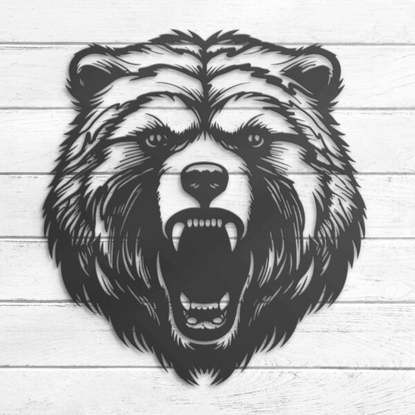 Grizzly-Bear-Metal-Wall-Art-LED-Light-5