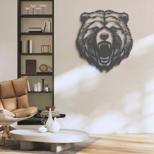 Grizzly-Bear-Metal-Wall-Art-LED-Light-6