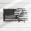 Gun-American-Flag-Metal-Wall-Art-LED-Light