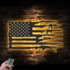 Gun-American-Flag-Metal-Wall-Art-LED-Light-4