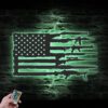 Gun-American-Flag-Metal-Wall-Art-LED-Light-7