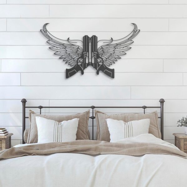 Gun-With-Wings-Metal-Wall-Art-LED-Light-2