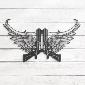 Gun-With-Wings-Metal-Wall-Art-LED-Light-3