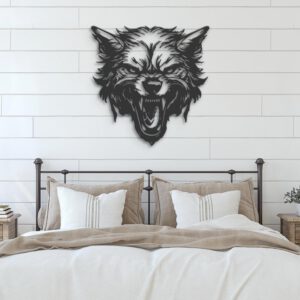 Halloween-Wolf-Angry-Metal-Wall-Art-LED-Light-3