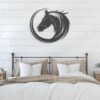 Head-Horse-Circle-Metal-Wall-Art-LED-Light-3