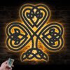 Heart-Celtic-Knot-Shamrock-Metal-Wall-Art-LED-Light