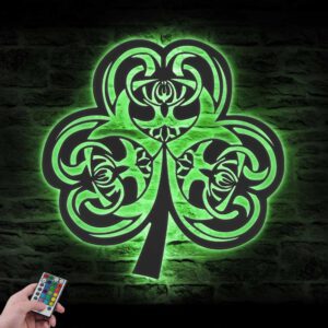 Heart-Celtic-Knot-Shamrock-Metal-Wall-Art-LED-Light-2-1