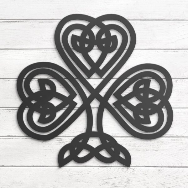 Heart-Celtic-Knot-Shamrock-Metal-Wall-Art-LED-Light-2