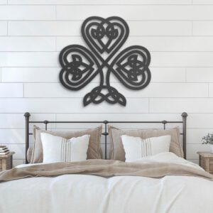 Heart-Celtic-Knot-Shamrock-Metal-Wall-Art-LED-Light-3