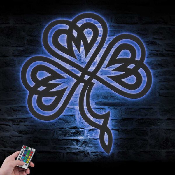 Heart-Celtic-Knot-Shamrock-Metal-Wall-Art-LED-Light-5-2