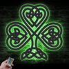 Heart-Celtic-Knot-Shamrock-Metal-Wall-Art-LED-Light-7