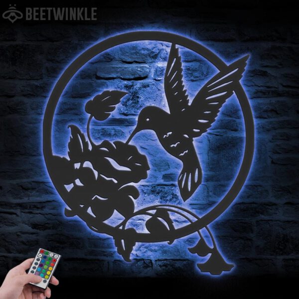 Hummingbird-Metal-Wall-Art-LED-Light-6