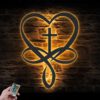 Infinity-Cross-Heart-Metal-Wall-Art-LED-Light-3