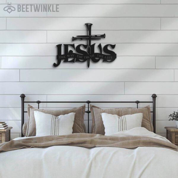 Jesus-The-Way-The-Truth-The-Life-Metal-Wall-Art-LED-Light