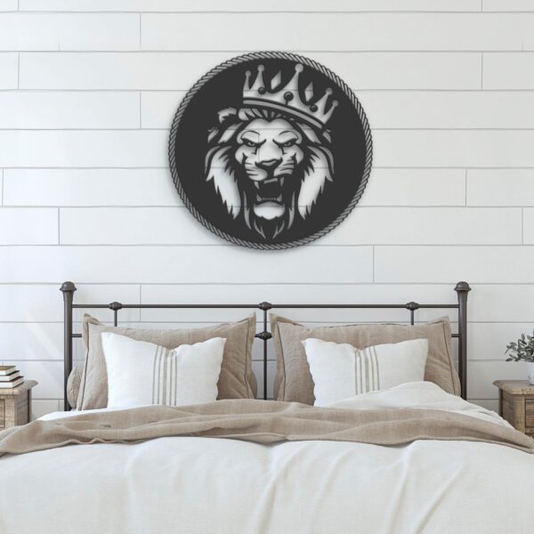 King-Lion-Metal-Wall-Art-LED-Light