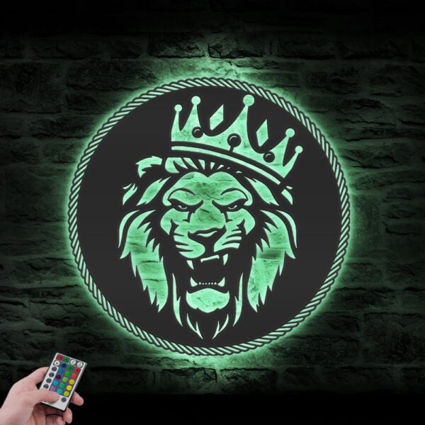 King-Lion-Metal-Wall-Art-LED-Light-8