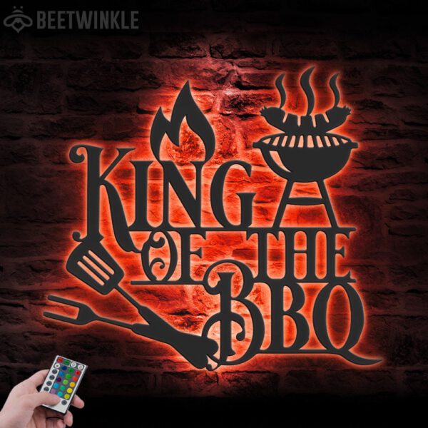 King-Of-The-BBQ-Metal-Wall-Art-LED-Light-5