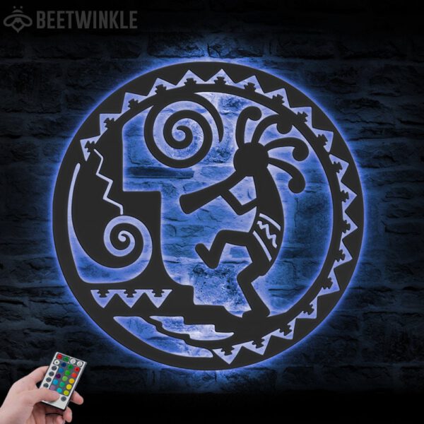 Kokopelli-Dancing-Metal-Wall-Art-LED-Light-4