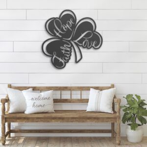 Lucky-Shamrock-Metal-Wall-Art-LED-Light-2