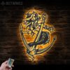 Mermaid-Girl-Fish-Tail-Boat-Anchor-Metal-Wall-Art-LED-Light